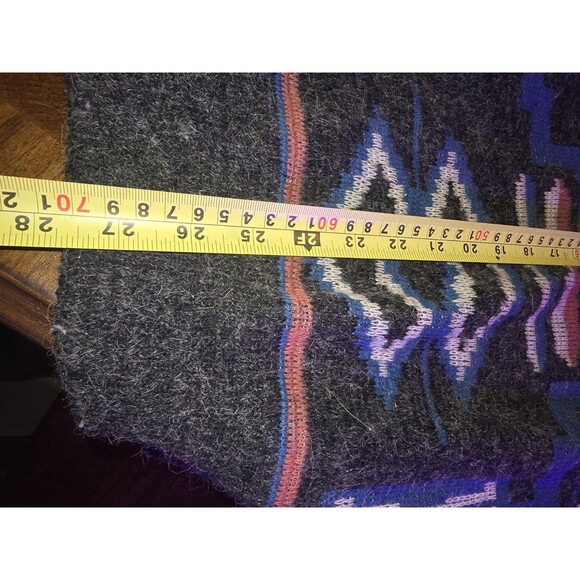 “Vintage Uniform Code Men’s Sweater Large Genuine Leather Trim Aztec Tribal Knit - Picture 14 of 15